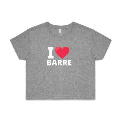 I LOVE BARRE - AS Colour CROP TEE - 4062 Thumbnail