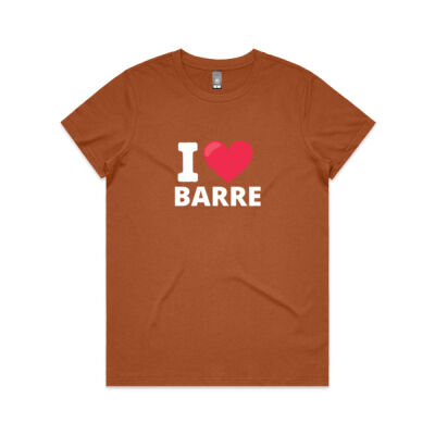 I LOVE BARRE - AS Colour Women's Maple Crew Neck Tee Thumbnail